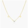 INEZ INITIAL NECKLACE WITH 0.3 CT PREMIUM DIAMOND - GOLD VERMEIL