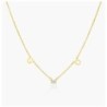 INEZ INITIAL NECKLACE WITH 0.3 CT PREMIUM DIAMOND - GOLD VERMEIL