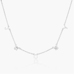 INEZ INITIAL NECKLACE WITH 0.3 CT PREMIUM DIAMOND - GOLD VERMEIL