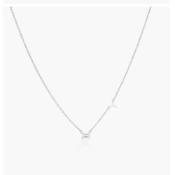 INEZ INITIAL NECKLACE WITH 0.3 CT PREMIUM DIAMOND - GOLD VERMEIL