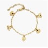 SPIRITUAL CHARMS BRACELET/ANKLET WITH CUBIC ZIRCONIA - GOLD VERMEIL