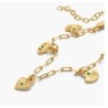 SPIRITUAL CHARMS BRACELET/ANKLET WITH CUBIC ZIRCONIA - GOLD VERMEIL