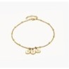 MAREN ANKLE BRACELET WITH INITIALS - GOLD VERMEIL