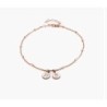 MAREN ANKLE BRACELET WITH INITIALS - ROSE GOLD PLATING