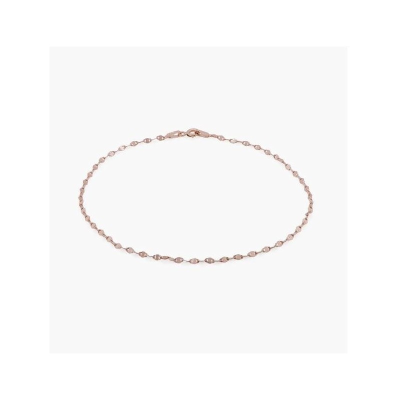 MARGO MIRROR CHAIN BRACELET/ANKLET - ROSE GOLD PLATING