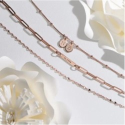 MARGO MIRROR CHAIN BRACELET/ANKLET - ROSE GOLD PLATING