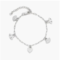 SPIRITUAL CHARMS BRACELET/ANKLET WITH DIAMONDS- SILVER