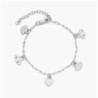 SPIRITUAL CHARMS BRACELET/ANKLET WITH DIAMONDS- SILVER