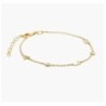 INEZ INITIAL BRACELET/ANKLET WITH DIAMOND - GOLD VERMEIL