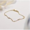 INEZ INITIAL BRACELET/ANKLET WITH DIAMOND - GOLD VERMEIL