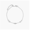 INEZ INITIAL BRACELET/ANKLET WITH DIAMOND - SILVER