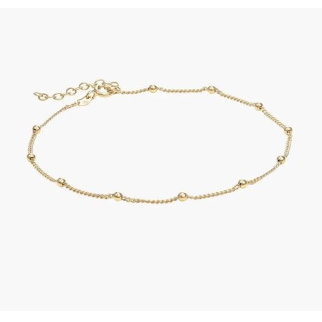 BOBBLE CHAIN ANKLET/BRACELET- GOLD VERMEIL