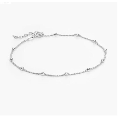 BOBBLE CHAIN ANKLET/BRACELET - STERLING SILVER