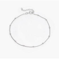 BOBBLE CHAIN ANKLET/BRACELET - STERLING SILVER