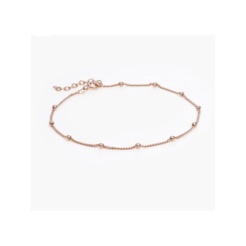 BOBBLE CHAIN ANKLET/BRACELET- ROSE GOLD VERMEIL