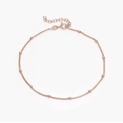 BOBBLE CHAIN ANKLET/BRACELET- ROSE GOLD VERMEIL