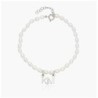 LOLA PEARL NAME ANKLET - SILVER