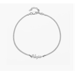 ALLORA NAME ANKLE BRACELET - STERLING SILVER