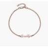 ALLORA NAME ANKLE BRACELET - ROSE GOLD VERMEIL