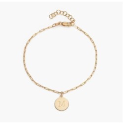 LILIAN INITIAL ANKLET CHAIN- 14K SOLID GOLD