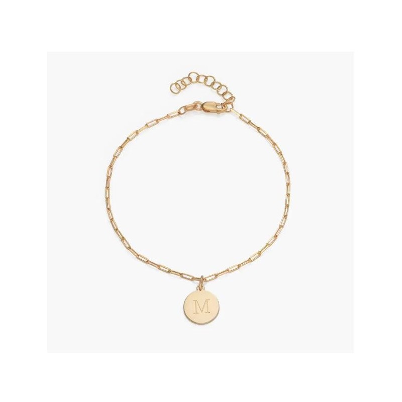 LILIAN INITIAL ANKLET CHAIN- 14K SOLID GOLD