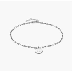 LILIAN INITIAL ANKLET CHAIN - STERLING SILVER