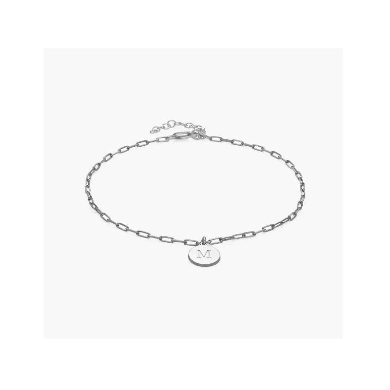 LILIAN INITIAL ANKLET CHAIN - STERLING SILVER