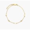 INEZ INITIAL BRACELET/ANKLET WITH DIAMOND - GOLD VERMEIL