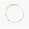 INEZ INITIAL BRACELET/ANKLET WITH DIAMOND - GOLD PLATED