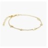 INEZ INITIAL BRACELET/ANKLET WITH DIAMOND - GOLD PLATED