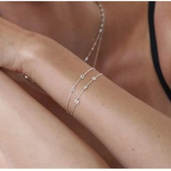 INEZ INITIAL BRACELET/ANKLET - SILVER