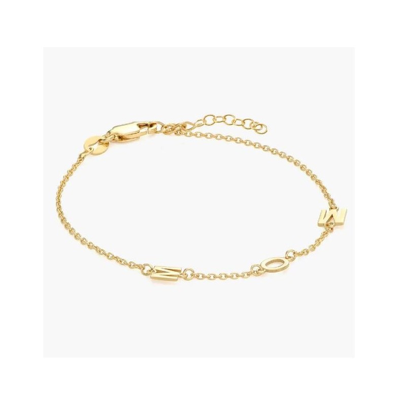 INEZ INITIAL BRACELET/ANKLET - GOLD VERMEIL