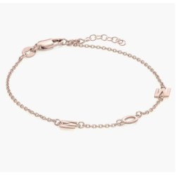 INEZ INITIAL BRACELET/ANKLET - ROSE GOLD VERMEIL