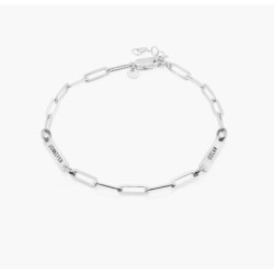 IVY NAME PAPERCLIP CHAIN ANKLET - STERLING SILVER