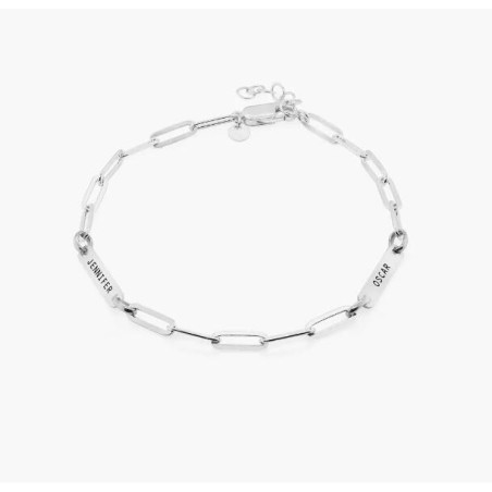 IVY NAME PAPERCLIP CHAIN ANKLET - STERLING SILVER