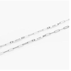 IVY NAME PAPERCLIP CHAIN ANKLET - STERLING SILVER