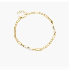 IVY NAME PAPERCLIP CHAIN ANKLET - GOLD VERMEIL