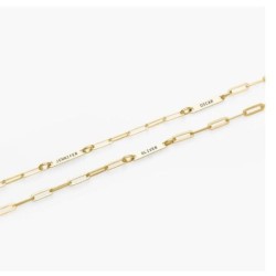 IVY NAME PAPERCLIP CHAIN ANKLET - GOLD VERMEIL