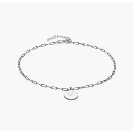 LILIAN INITIAL ANKLET CHAIN - STERLING SILVER