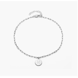 LILIAN INITIAL ANKLET CHAIN - STERLING SILVER