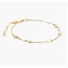 INEZ INITIAL BRACELET/ANKLET WITH DIAMOND - GOLD VERMEIL