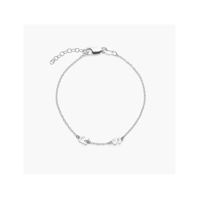 INEZ INITIAL BRACELET/ANKLET - SILVER