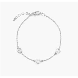 INEZ INITIAL BRACELET/ANKLET - SILVER