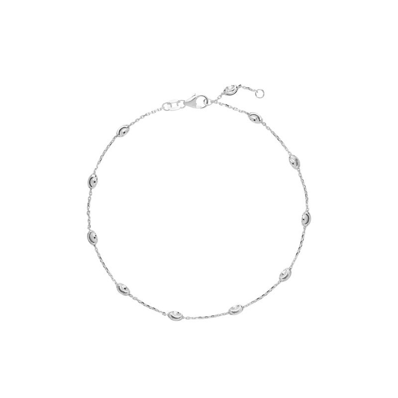 Lund Copenhagen - Silver anklet with pattern|Second hand low price sale