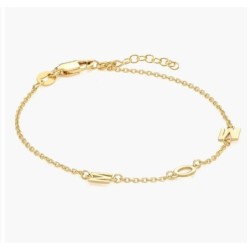 INEZ INITIAL BRACELET/ANKLET - GOLD PLATED