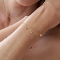 INEZ INITIAL BRACELET/ANKLET - GOLD PLATED