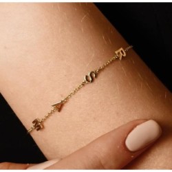 INEZ INITIAL BRACELET/ANKLET - GOLD VERMEIL