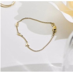 INEZ INITIAL BRACELET/ANKLET - GOLD VERMEIL