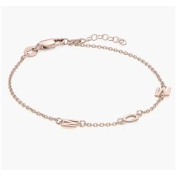 INEZ INITIAL BRACELET/ANKLET - ROSE GOLD VERMEIL