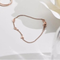 INEZ INITIAL BRACELET/ANKLET - ROSE GOLD VERMEIL